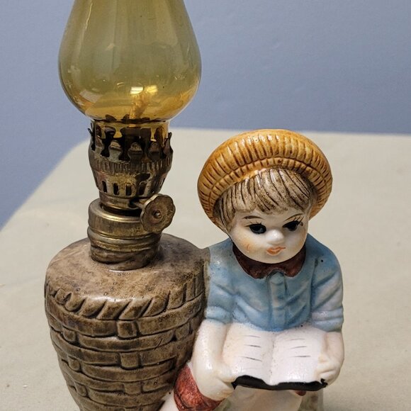 A set of 2 vintage Dutch kids mini oil lamps - Picture 5 of 9